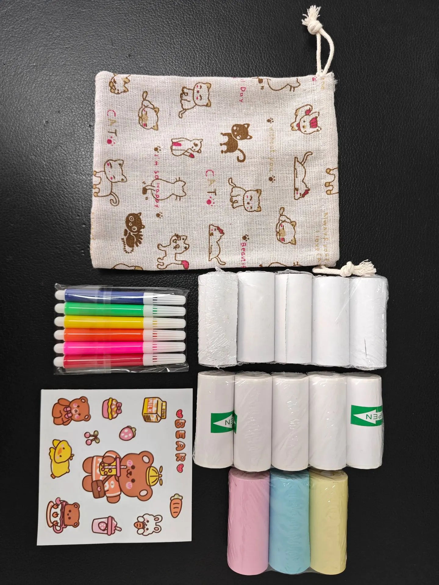 Mini Thermal Printer Paper 57x25mm Sticker Roll